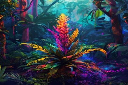 Imagem da planta sagrada Jurema em um ambiente místico